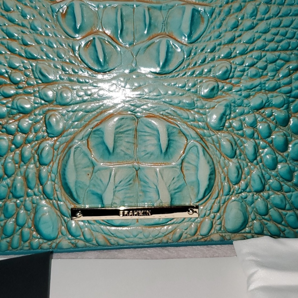 Brahmin Mini Duxbury Turquoise Melbourne Crossbody - Picture 4 of 14